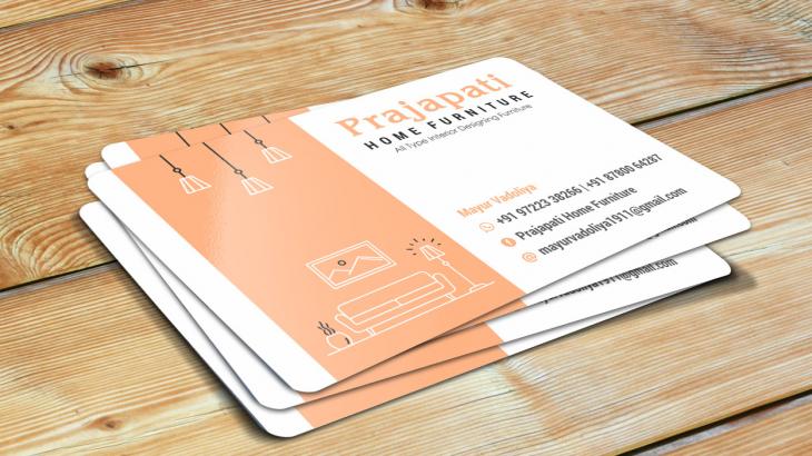 prajapati Furniture Business Card