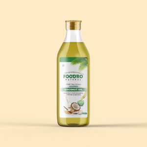 Foodro Coconut Oil Bootle Label Design