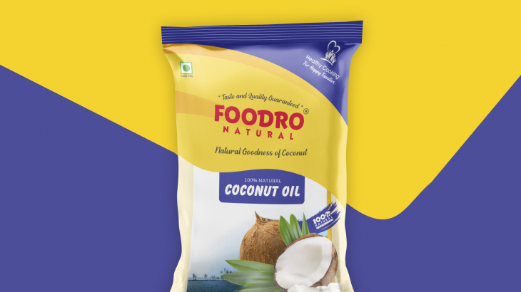 Foodro Retail Coconut Oil Package Design