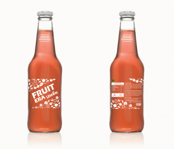 Fruit ERA Lemon Bottle Label Design