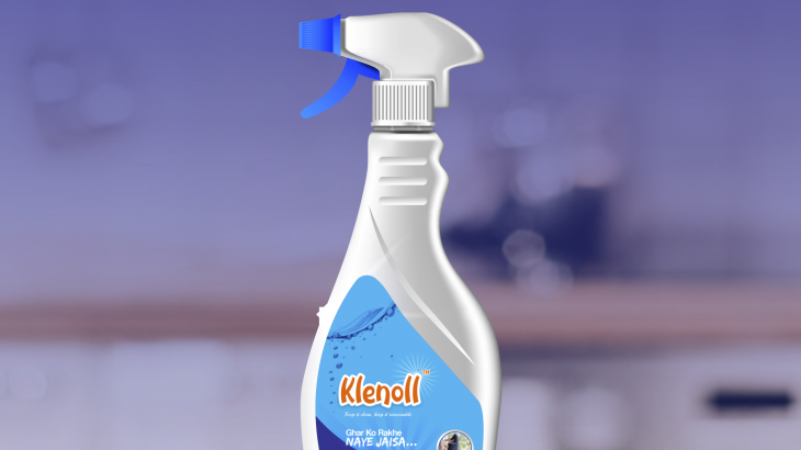 Klenoll Glass and Surface cleaner Label Design